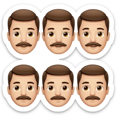 mustache Young boy,Big mustache, different faces.


negative: Dont use same face. sticker