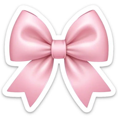 Cute light pink bow sticker