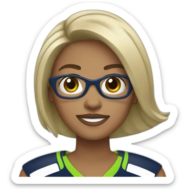 British female Seahawks fan sticker