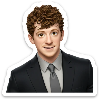 smiling male in formal attire sticker