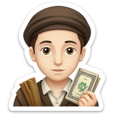 jewish boy looking for sheckels sticker