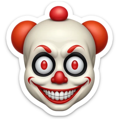 Make an image of a skull clown sticker