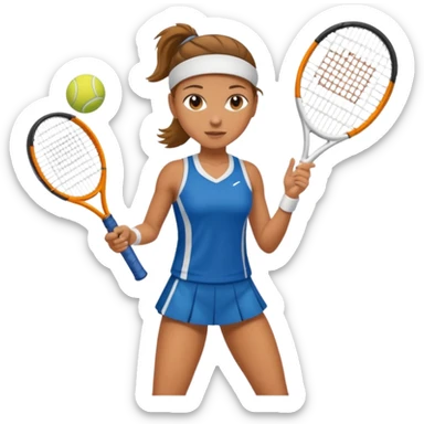 female tennis player sticker