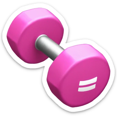 Pink dumbbell  sticker