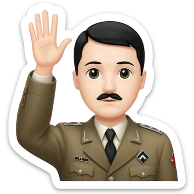 Hitler salute sticker