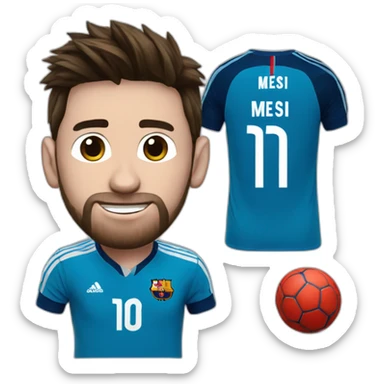 Messi con una remera de river sticker