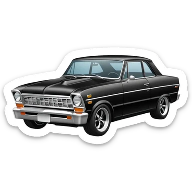Catwoman’s  toy blackout 1965 Chevy Nova SS street rod sticker
