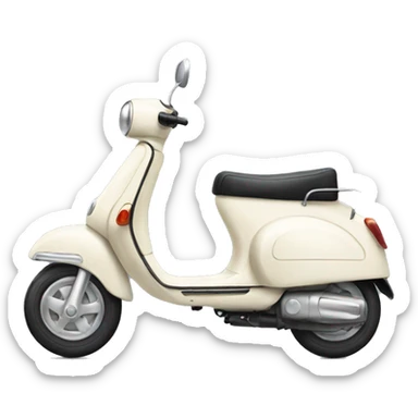 Cream white scooter sticker