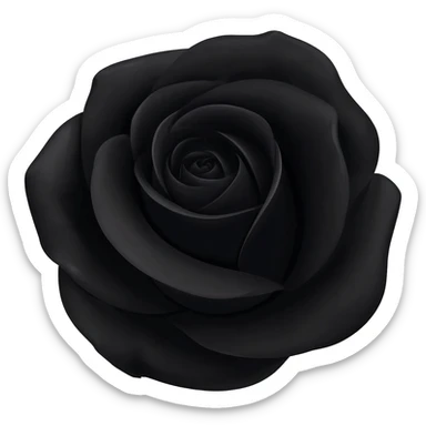 Black rose emoji sticker