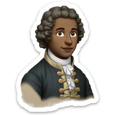 18th century Swiss young man sticker