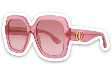 pink designer sunglasses, no background sticker