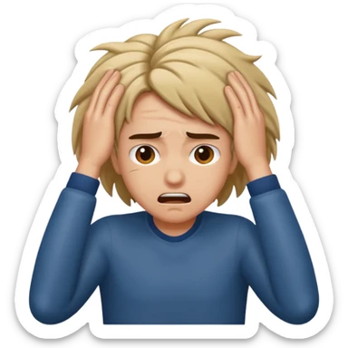 Péter un plomb/ s'arracher les cheveux  sticker