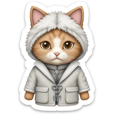 kitten in a straight jacket sticker