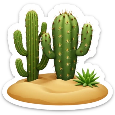 desert iwth cactus sticker