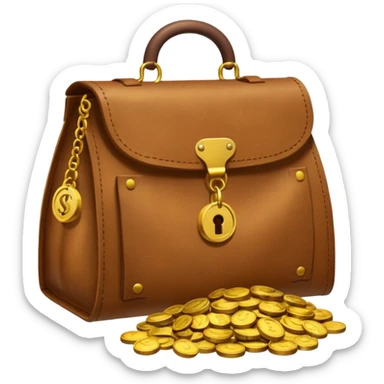 Rupee bag with a broken lock — Symbolizing Scams (Ponzi schemes) sticker
