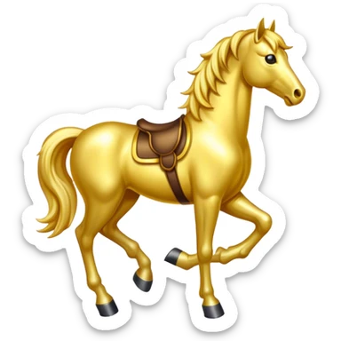 Golden Horse (additional legs - negative) sticker