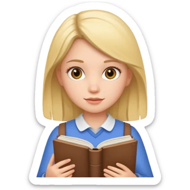 girl holding a journal sticker