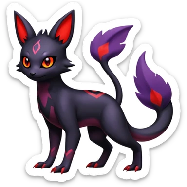 Salandit-Umbreon-Noibat-Litten-Hybrid (Full body) sticker