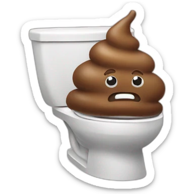 Poop toilet sticker