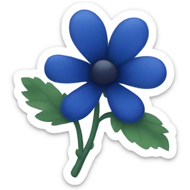 dark blue flowers sticker