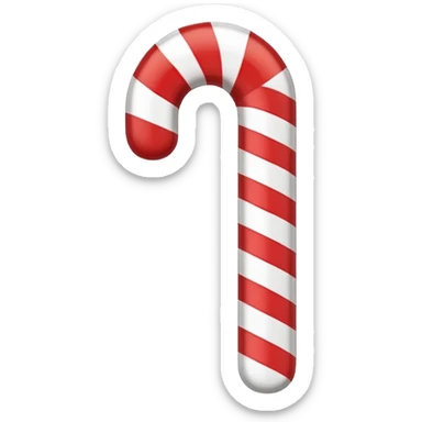 candy cane as a question mark sticker