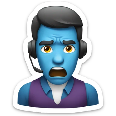 call center angry sticker