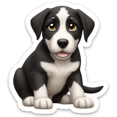 Husky lab mix puppy sticker