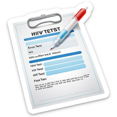 HIV positive or negative result sticker