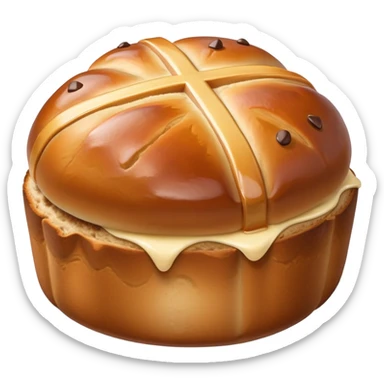 Hot cross bun sticker