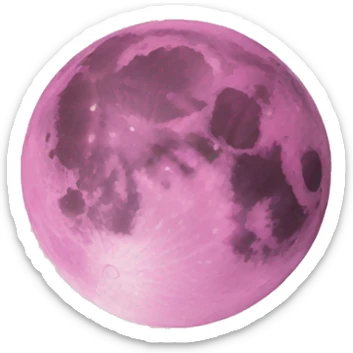 Pink moon sticker