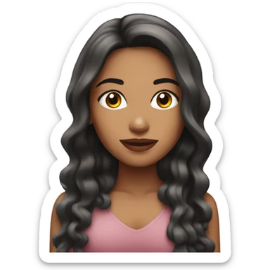 Latina girl with long nails sticker