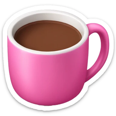 Hot chocolate pink  sticker