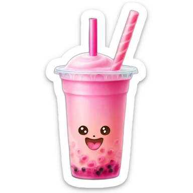 bubble gum bubble tea sticker
