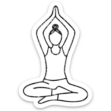 person doing yoga sticker
