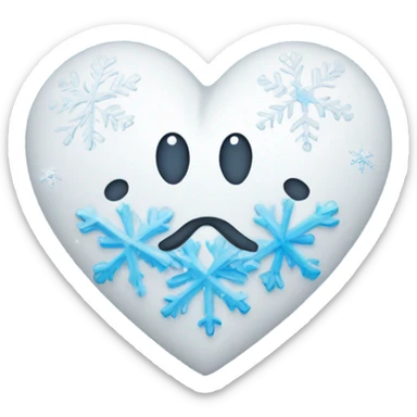 Cuore con fiocchi di neve  sticker