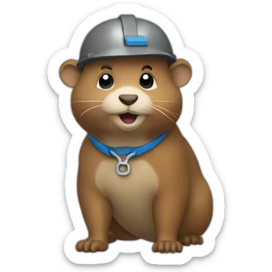 Gopher GO bleu builder sticker
