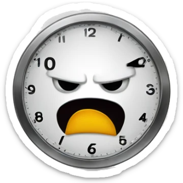 angry "12 o'clock" sticker