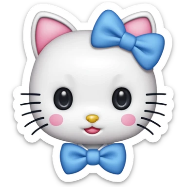 Hello kitty preppy blue sticker