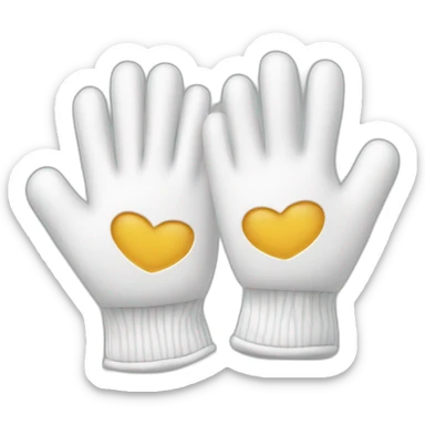 Deux gants blancs amis sticker