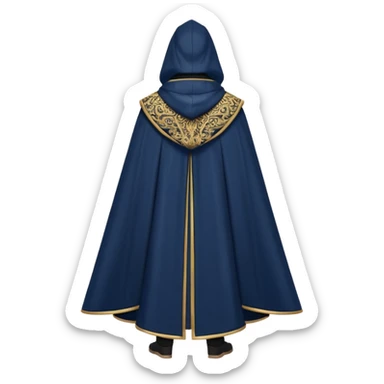 Zauberer reiseumhang von hinten sticker