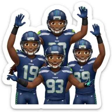 Seahawks celebrating sticker