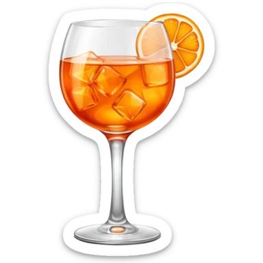 Aperol spritz drink with orange sticker