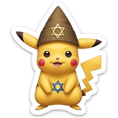 Jewish pikachu sticker