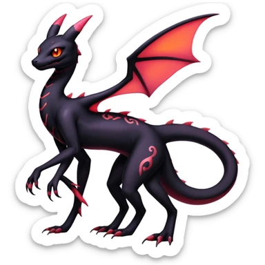 Salazzle-Salandit-Umbreon-Fakémon-hybrid-creature (full body)  sticker