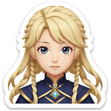 Lumine from Genshin Impact in Hoyoverse Anime Style  sticker