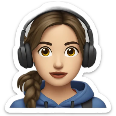ana de armas listening music sticker