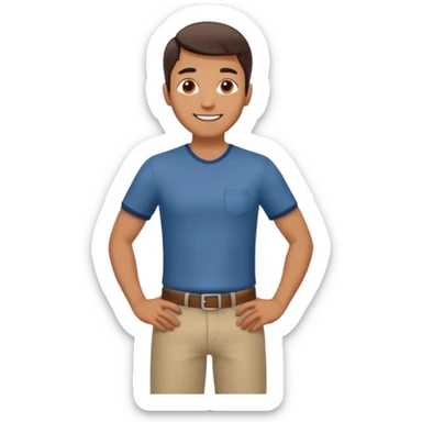 Side view of Man standing with his hands on his hips sticker