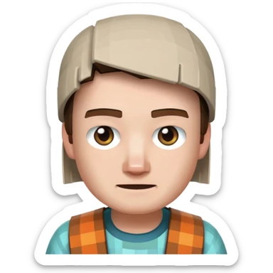 villager from Minecraft face sticker
