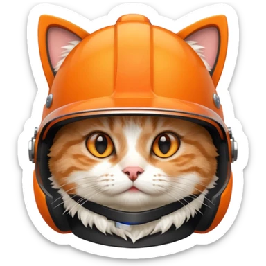 Котик в шлеме  sticker