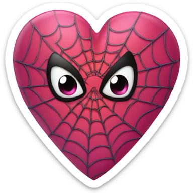 Heart Spiderman pink sticker